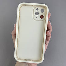 Чохол для Apple iPhone 11 Pro молочний з високими бортами з бузковими бантиками на айфон 11 про q07u, фото 2