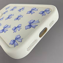 Чохол для Apple iPhone 11 Pro молочний з високими бортами з бузковими бантиками на айфон 11 про q07u, фото 4