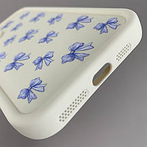 Чохол для iPhone 11 Pro Max молочний з високими бортами з бузковими бантиками на айфон 11 про макс q07u, фото 4