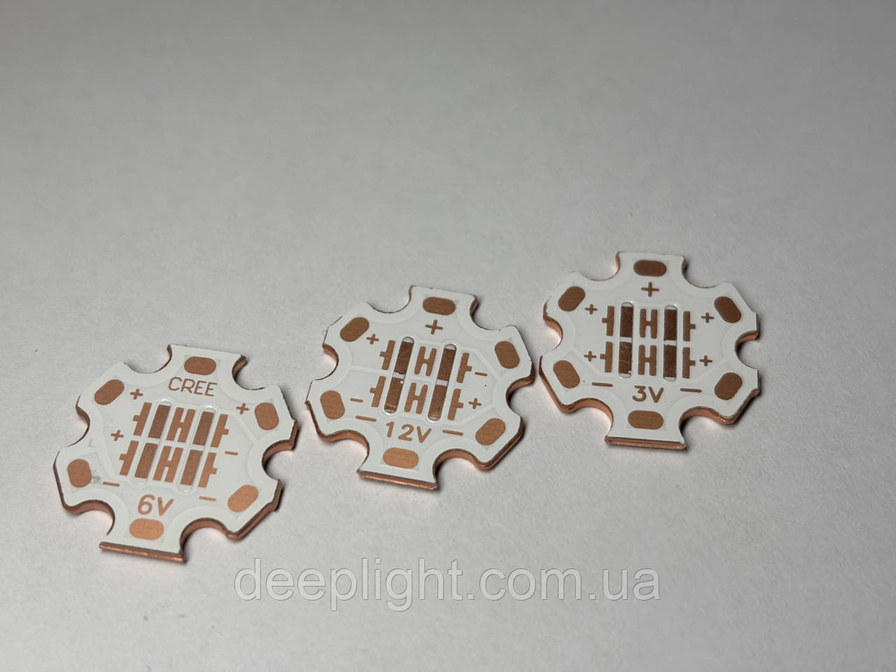 Підкладка основа радіатор 3535 3V 6V 12V DTP мідь прямий тепловідвід 20мм зірка, фото 1