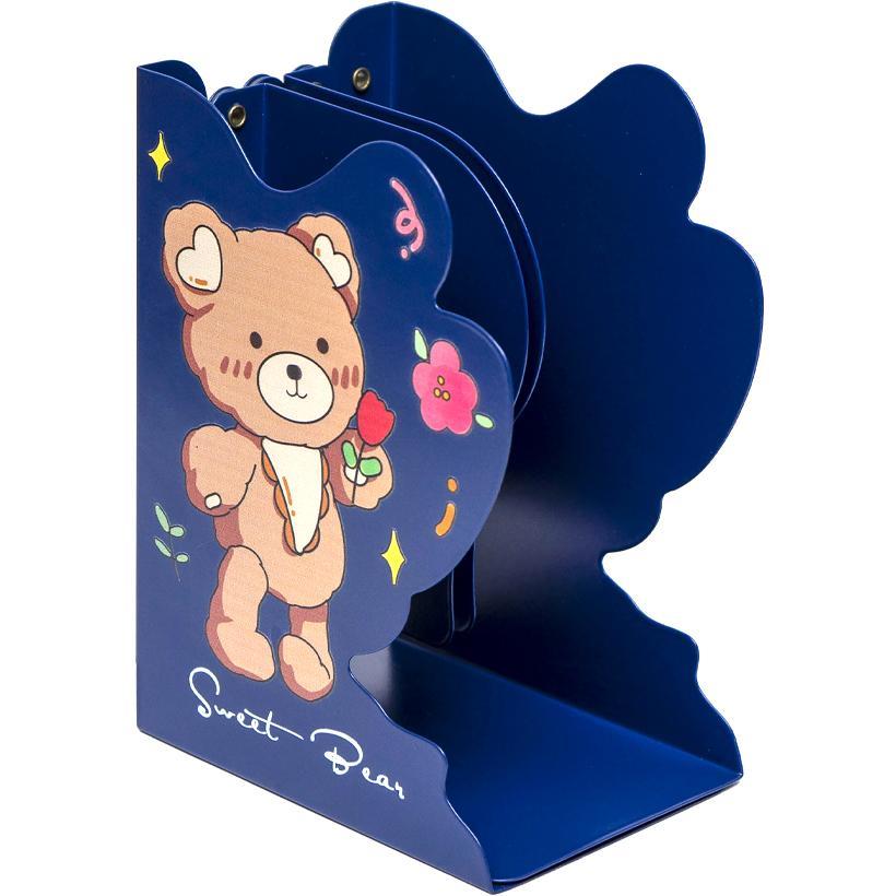 Підставка для книг на стіл «Ведмідь» металева розсувна до 50 см, фото 1