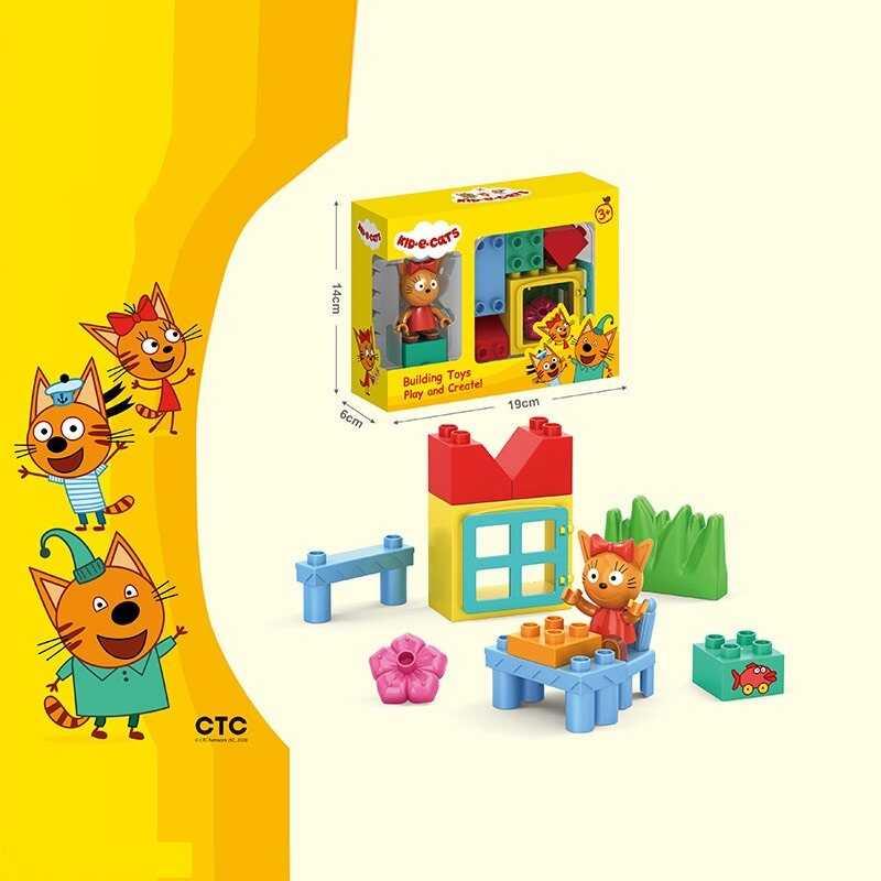 Конструктор 12 елементів, фігурка героя, пластикові деталі, рухомі елементи, в кор. /96-2/, фото 1