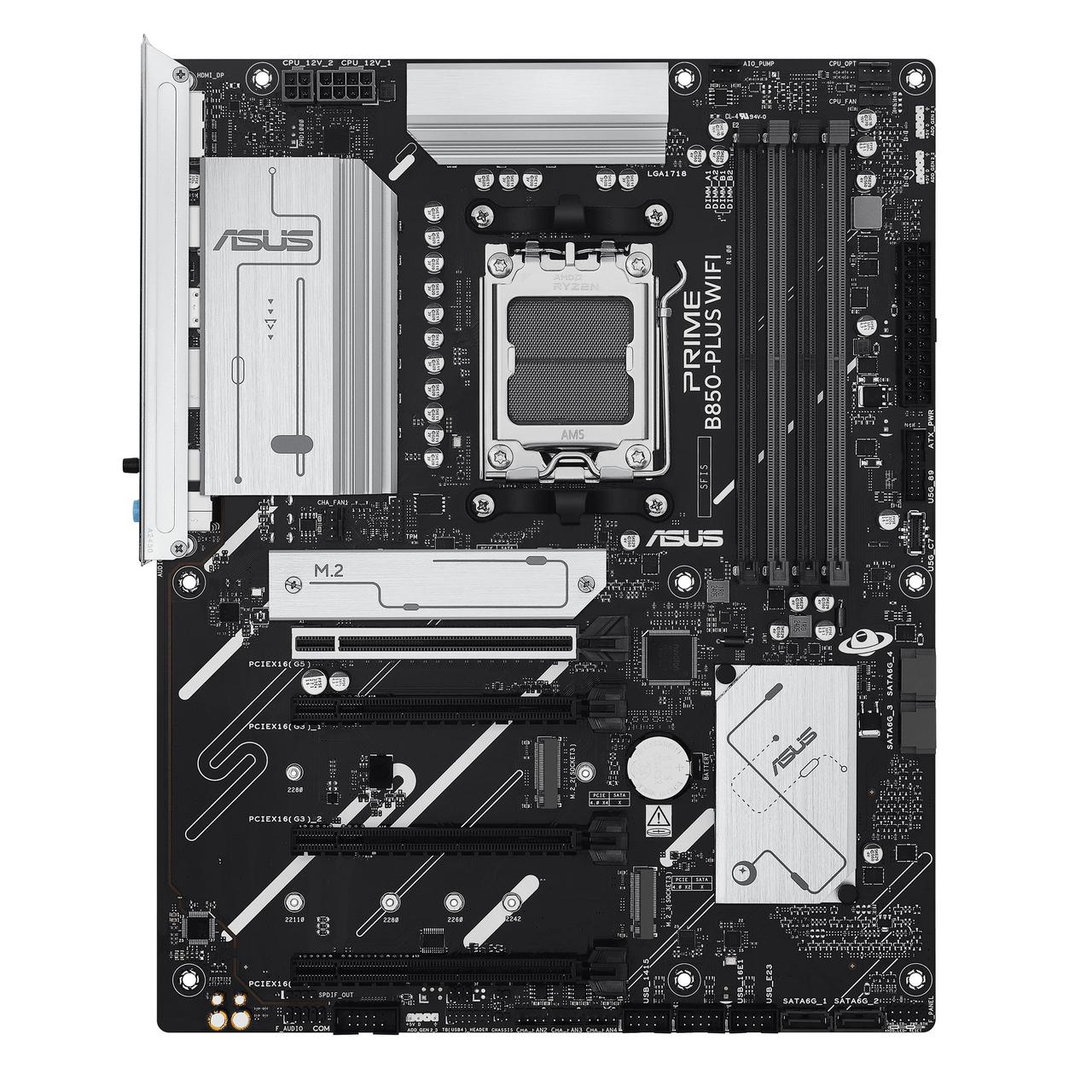 ASUS Материнcька плата PRIME B850-PLUS WIFI sAM5 B850 4xDDR5 M.2 HDMI DP WiFi BT ATX