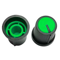 Ручка потенціометра 15x15 зелений