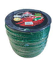 Волосінь круч квадрат 3,0 мм 370 м (зелена з кордом)