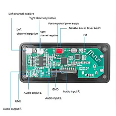 Модуль MP3 FM радіо B21_V1.0 автомобільний Bluetooth 5.0 стерео 2x25W, фото 5
