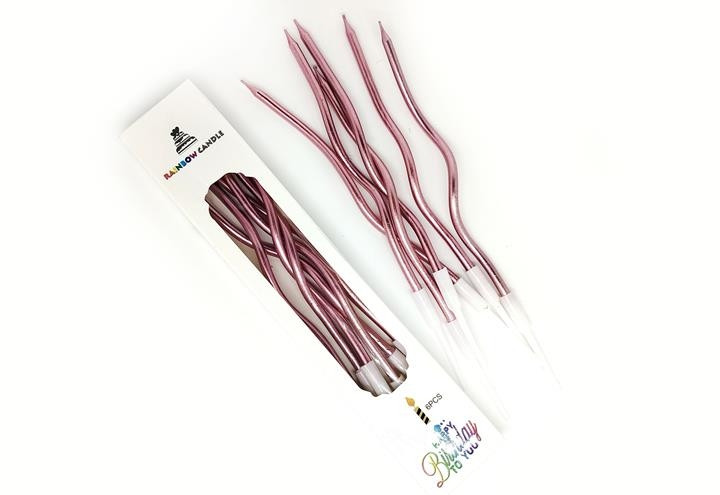 Свічки святкові в торт Хвиля бронзовий колір, фото 1