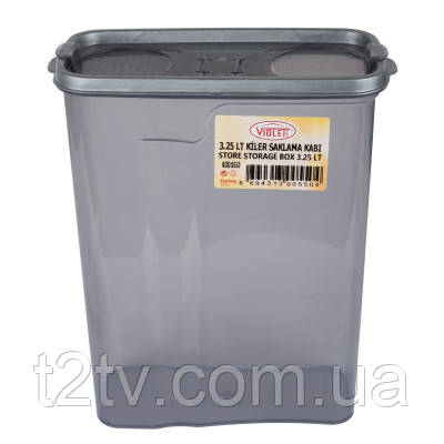 Харчовий контейнер Violet House Transparent Black 3,25 л (0550 Transparent Black), фото 1