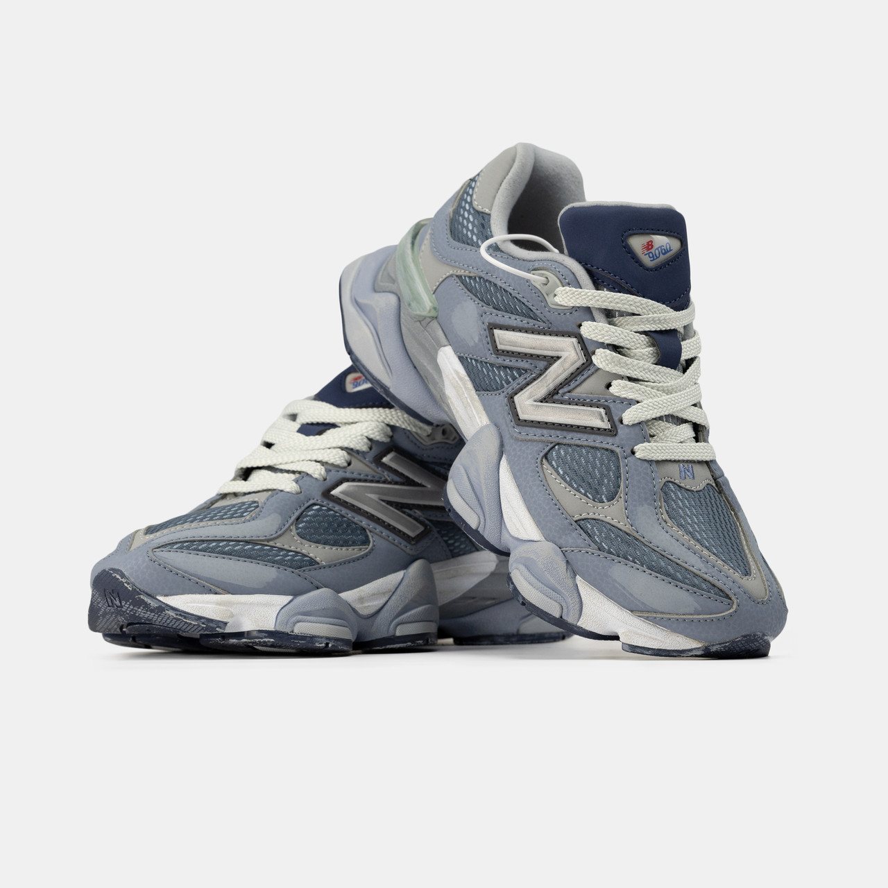 Кросівки унісекс New Balance 9060 Arctic Grey Нью Беланс 9060 арктик шкіряні сірі з синім демісезон
