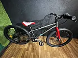 Велосипед гірський двоколісний на алюмінієвій рамі 11" Crosser Super Light 24 дюйми сірий, фото 7