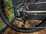 Велосипед гірський двоколісний на алюмінієвій рамі 11" Crosser Super Light 24 дюйми сірий, фото 8