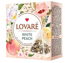Чай білий у пірамідках Lovare White Peach білий персик 15 шт. по 2 г.