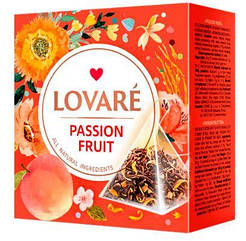 Чорний чай Lovare «Плод пристрасті» в пірамідках, 15 шт. по 2 г
