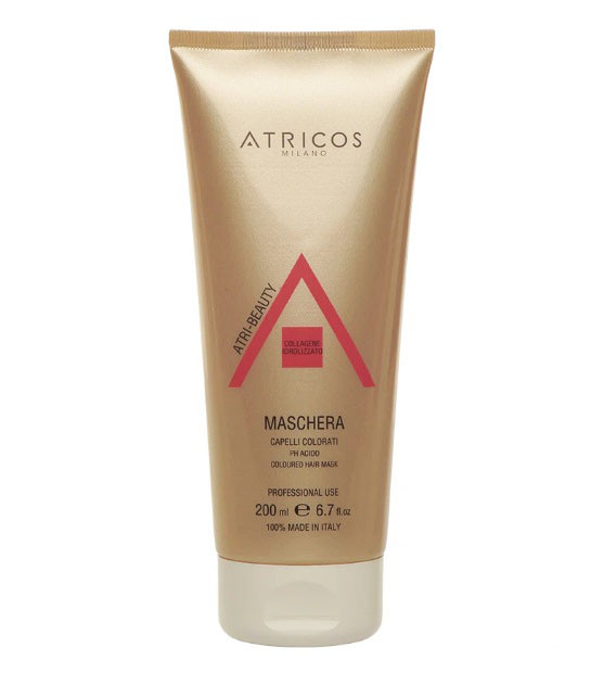 Професійна маска для фарбованого волосся з колагеном Atricos Maschera capelli colorati al collagene 200 ml