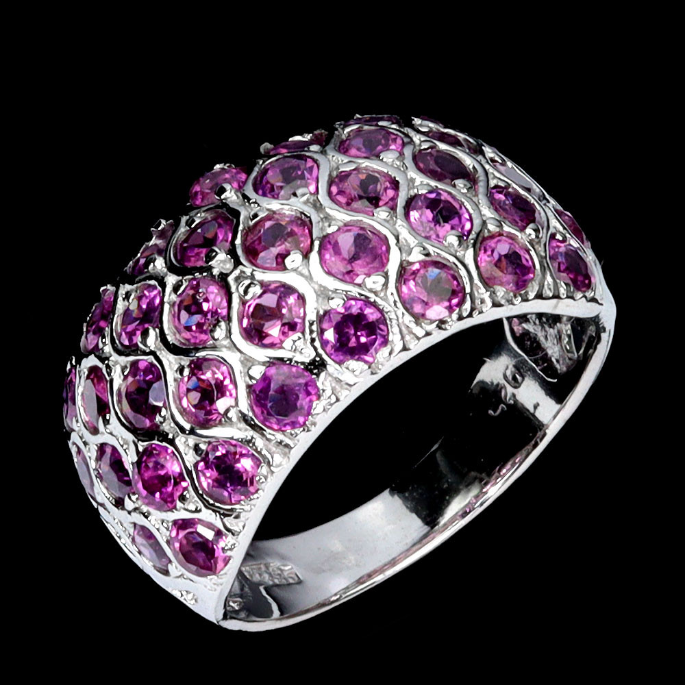 Родоліт срібна каблучка, 0338ЛГ, фото 1