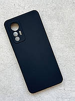 Чохол на Сяомі Мі 12 Лайт чорний силіконовий. Чохол на Xiaomi 12 Lite чорний силіконовий