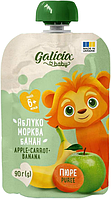 Пюре Galicia Baby Яблуко-морква-банан для дітей від 6-ти місяців 90 г