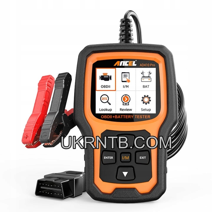 Діагностика авто / Сканер OBD-II + Тестер АКБ / OBD2 OBD 2 OBD II OBD-II / Автосканер / Ancel AD410 Pro Оригінал