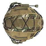 Шолом балістичний Fast NTS NIJ IIIA койот + кавер + чебурашки + навушники волкерс + ліхтар S, M-L, L-XL, фото 7