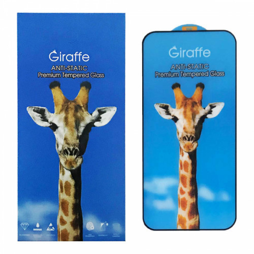Захисне скло для телефона Samsung S22 чорне Giraffe Anti-static, фото 1