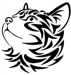 Вінілова наклейка на авто Кот 15 х 15 см