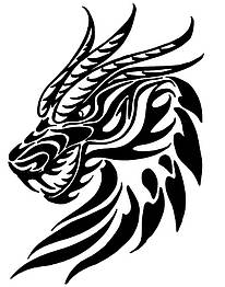 Вінілова наклейка на авто Дракон 18 х 15 см