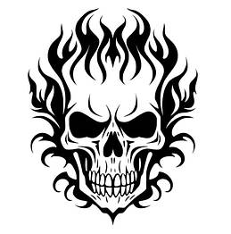 Вінілова наклейка на авто Череп 15 х 15 см