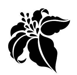 Вінілова наклейка на авто Квітка 15 х 15 см