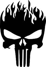 Вінілова наклейка на авто Каратель 16 х 11 см