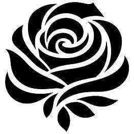 Вінілова наклейка на авто Роза 15 х 15 см