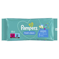 Дитячі вологі серветки Pampers Fresh Clean 52 шт 8001841041360 smart