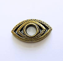 Рамка для намистини Finding Око овальне підходить для намистин до 5 мм Антина бронза 21 мм x 11 мм