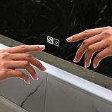 Дзеркало прямокутне Insana J018 60x80 або 80х60 см з LED підсвічуванням підігрівом для ванної кімнати, фото 2