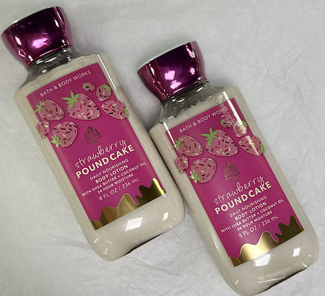 Парфумований лосьйон для тіла Bath and Body Works Strawberry Pound Cake  Body Lotion 236мл, фото 1