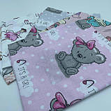 Дитячі пелюшки 5 шт. з натуральної бавовняної тканини Польща для новонароджених 90*80 см BST сірий, фото 3