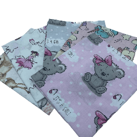 Дитячі пелюшки 5 шт. з натуральної бавовняної тканини Польща для новонароджених 90*80 см BST сірий