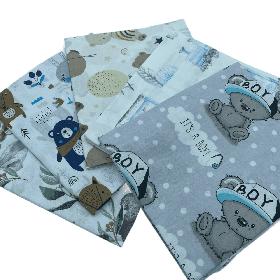 Дитячі пелюшки 5 шт. з натуральної бавовняної тканини Польща для новонароджених 90*80 см BST сірий