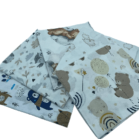 Дитячі пелюшки 5 шт. з натуральної бавовняної тканини Польща для новонароджених 90*80 см BST сірий