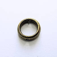 Рамка для намистини Finding Кругле кільце підходить для намистин до 8 мм Антина бронза 12 мм x 3 мм
