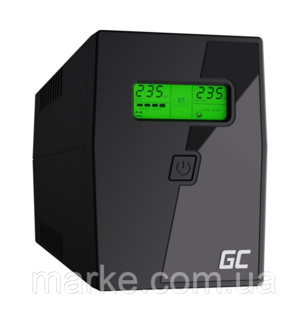 ДБЖ/Безперебійник Green Cell UPS 600VA/360W (UPS01LCD) (mrk)