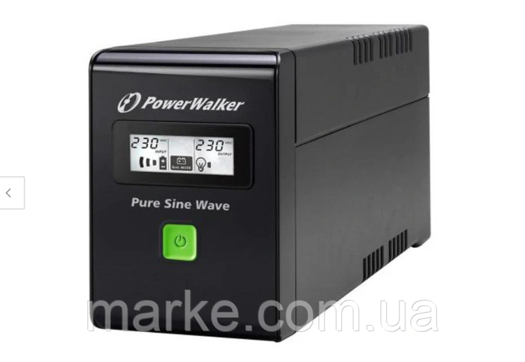 ДБЖ/Безперебійник Power Walker VI800 SW 800VA/480W (VI 800 SW) Чистий синус (mrk)