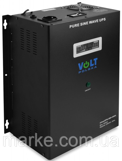 ДБЖ/Безперебійник VOLT SINUS UPS 500 300/500W + AKU 40Ah (3SR500WA40) (mrk)