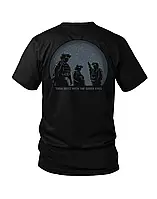 Тактична футболка Savage Tacticians 'Them Boyz' - воїни в шоломах вночі на фоні місяця очі світяться