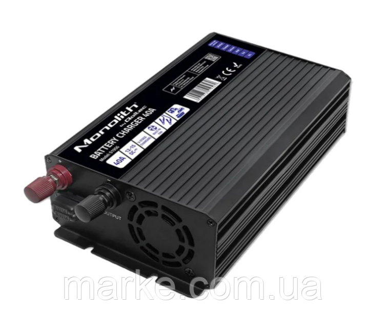 Зарядний пристрій Qoltec Monolith LiFePO4 40A 12.8V (51956) (mrk)