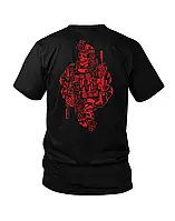 Тактична футболка Savage Tacticians 'Warlord' - червона смерть в бронижилеті