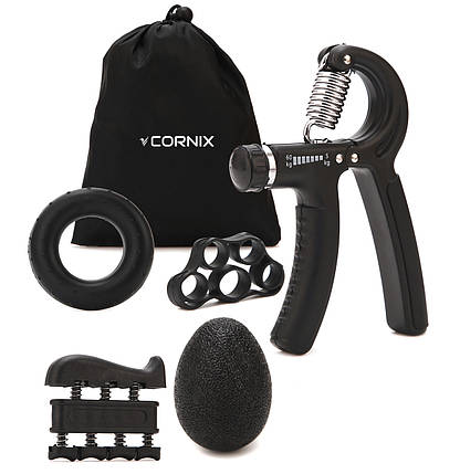 Набір еспандерів Cornix Hand Grip Workout Kit 5 шт. XR-0269 Black Poland, фото 1