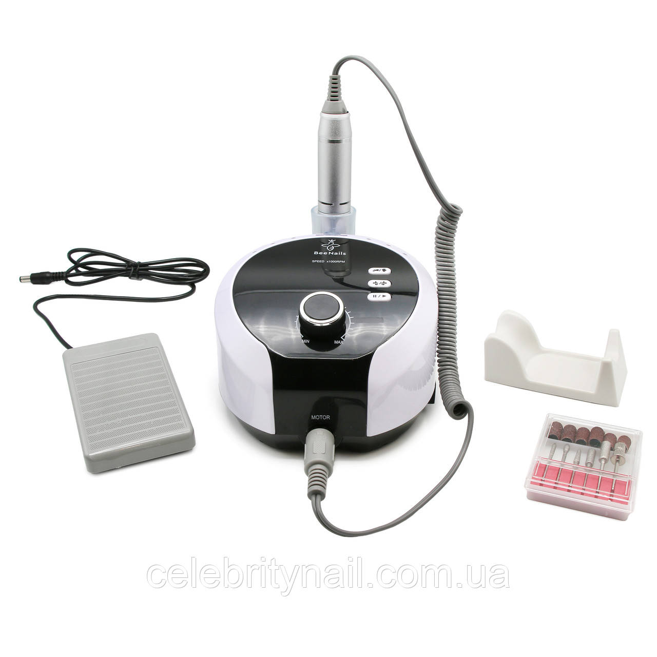 Фрезер для манікюру та педикюру Bee Nails BS -619 White, 65 Вт/45000 об.