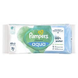 Дитячі вологі серветки Pampers Harmonie Aqua 48 шт 8006540458563 smart