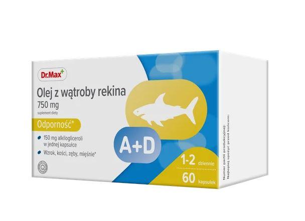 Dr.Max Олія печінки акули, 60 капсул на 30 днів. До 04/2026