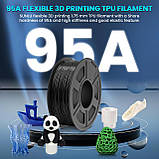 Пластик філамент для 3Д-друку SUNLU TPU  White (03650107Z), Reusable Spool, 1.75mm, 0.5kg, 190-230°C, Білий, фото 4